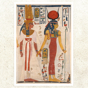 Charles K. Wilkinson "Queen Nefertari being led by Isis" (c.1928 original: c.1279–1213 B.C) - Mabon Gallery