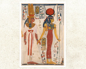 Charles K. Wilkinson "Queen Nefertari being led by Isis" (c.1928 original: c.1279–1213 B.C) - Mabon Gallery