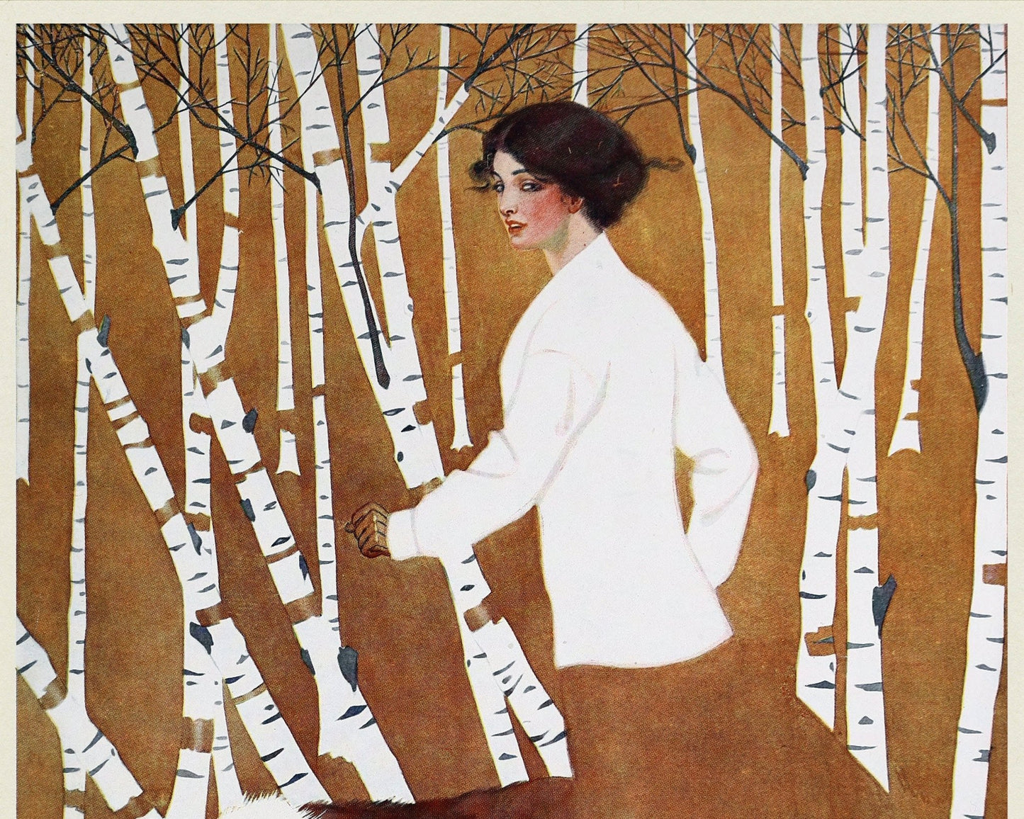 Coles Phillips "Birches" (c.1911) - Mabon Gallery