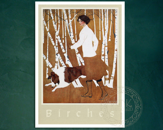Coles Phillips "Birches" (c.1911) - Mabon Gallery