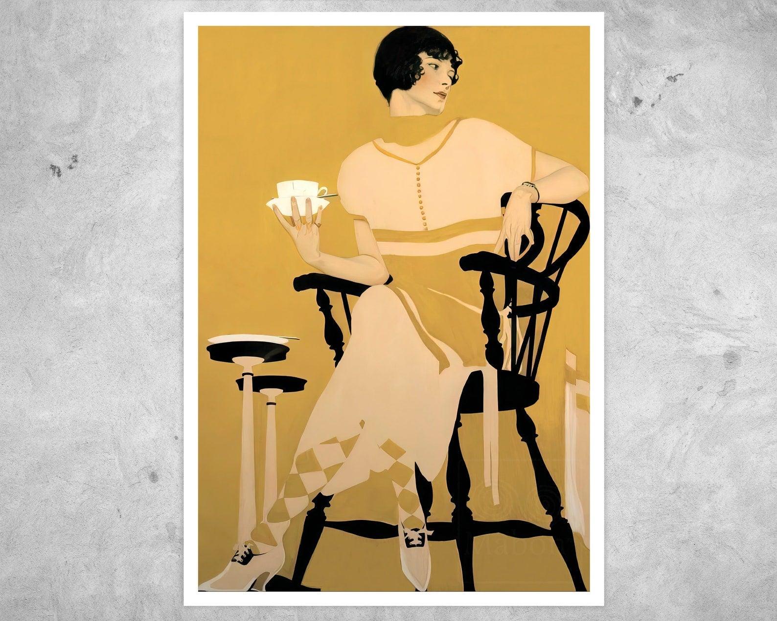 Coles Phillips "The Magic Hour - Afternoon Tea" (c.1924) - Mabon Gallery