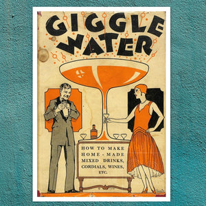 C.V Farrow "Giggle Water" (c.1927) Vintage Cocktail Recipe Book Cover - Mabon Gallery