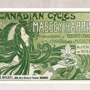 E. Célos “Canadian Cycles” (c.1899) Vintage Art Nouveau Advertising Poster - Mabon Gallery