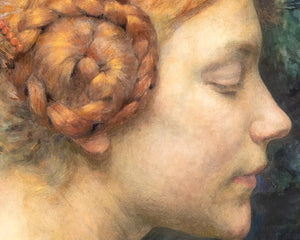 Edgar Maxence "Young Woman with Swans" (c.1912) - Mabon Gallery