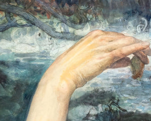 Edgar Maxence "Young Woman with Swans" (c.1912) - Mabon Gallery