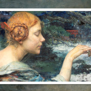Edgar Maxence "Young Woman with Swans" (c.1912) - Mabon Gallery