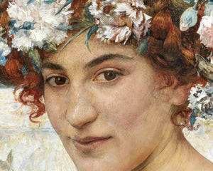 Edgard Maxence "Faunesse Entourée de Fleurs" (c.1900) - Mabon Gallery