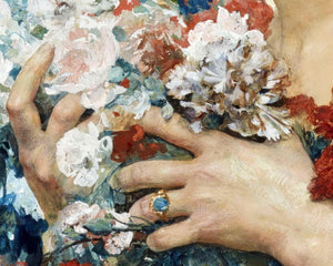 Edgard Maxence "Faunesse Entourée de Fleurs" (c.1900) - Mabon Gallery