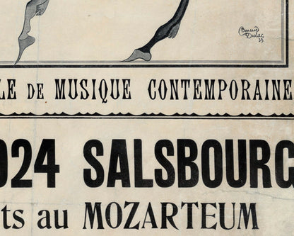 Edmund Dulac "Salzburg Mozarteum - Concert Festival 1924" Vintage Advertising Poster - Mabon Gallery