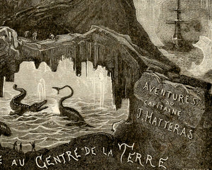 Édouard Riou Fronticepiece Illustration for "Voyages Extraordinaires" (c.1867) Jules Verne - Mabon Gallery