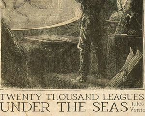 Édouard Riou "The Giant Squid" (c.1871) Twenty Thousand Leagues Under the Seas (Jules Verne) - Mabon Gallery