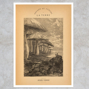 Édouard Riou "The Mushroom Forest" (c.1864) from "A Journey to the Centre of the Earth" Jules Verne - Mabon Gallery