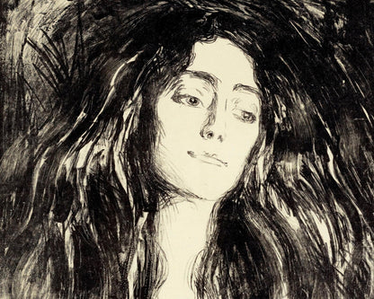 Edvard Munch "The Brooch, Eva Mudocci" (c.1903) - Mabon Gallery