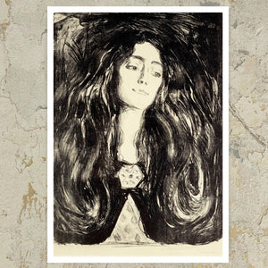 Edvard Munch "The Brooch, Eva Mudocci" (c.1903) - Mabon Gallery