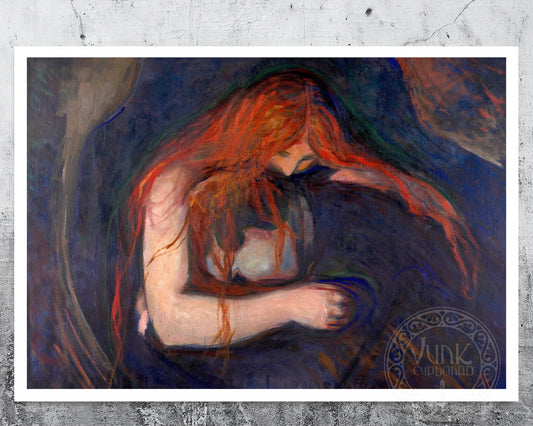 Edvard Munch "Vampire" (c.1895) - Mabon Gallery