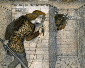 Edward Burne - Jones "Theseus & The Minotaur" (c.1861) - Mabon Gallery