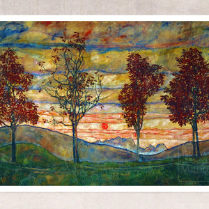 Egon Schiele "Four trees (Vier Bäume)" (c.1917) - Mabon Gallery