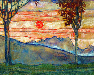 Egon Schiele "Four trees (Vier Bäume)" (c.1917) - Mabon Gallery