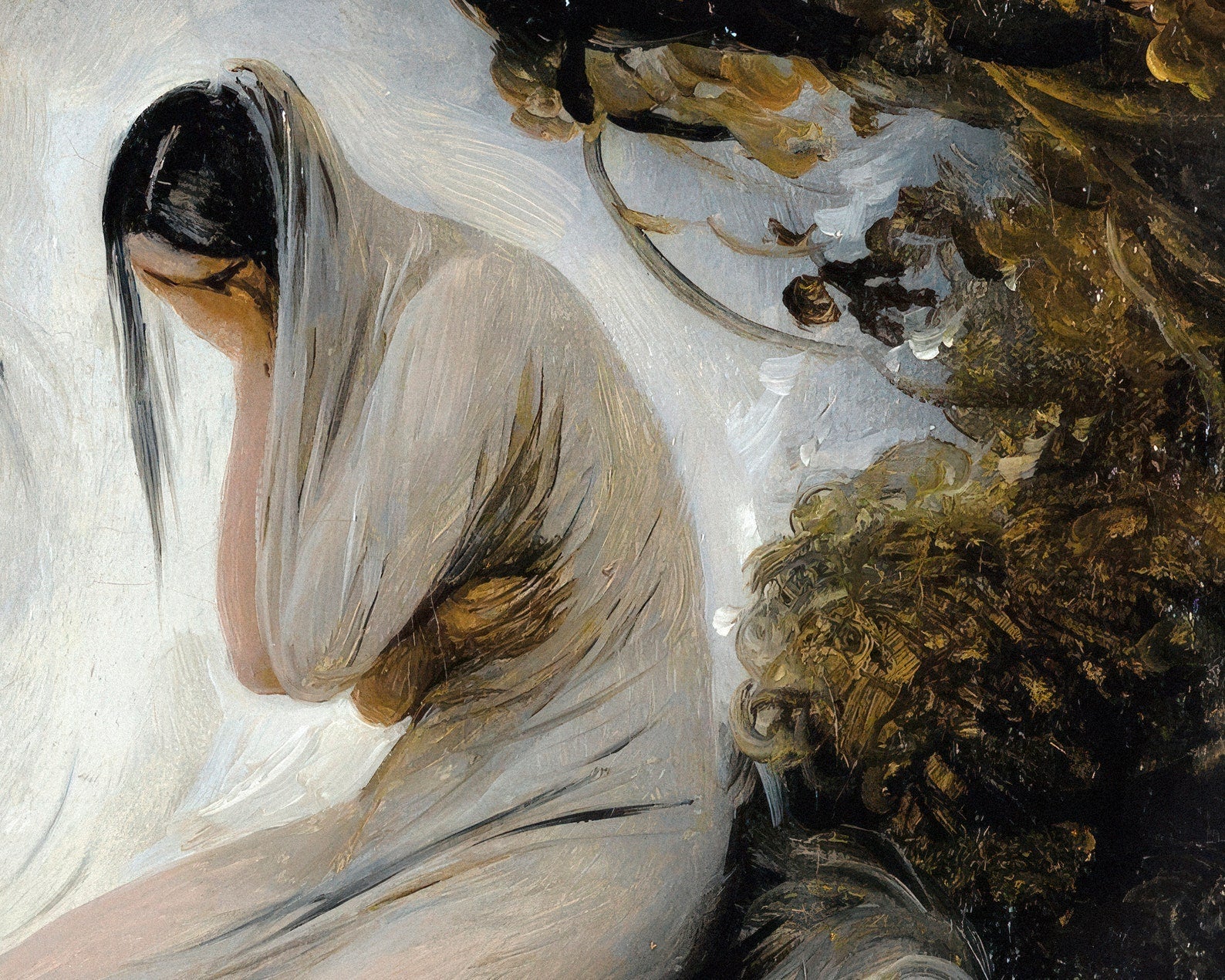 Émile Jean - Horace Vernet "The Maiden's Lament" (c.1830) - Mabon Gallery