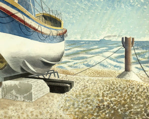 Eric Ravilious "Lifeboat at Aldeburgh" (c.1938) - Mabon Gallery