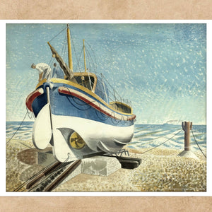 Eric Ravilious "Lifeboat at Aldeburgh" (c.1938) - Mabon Gallery
