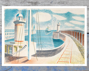 Eric Ravilious "Newhaven Harbour" (c.1937) - Mabon Gallery