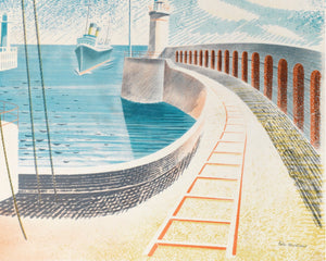 Eric Ravilious "Newhaven Harbour" (c.1937) - Mabon Gallery