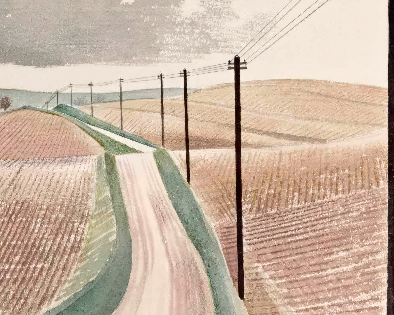 Eric Ravilious "Wiltshire Landscape" (c.1937) - Mabon Gallery