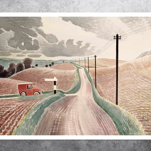 Eric Ravilious "Wiltshire Landscape" (c.1937) - Mabon Gallery