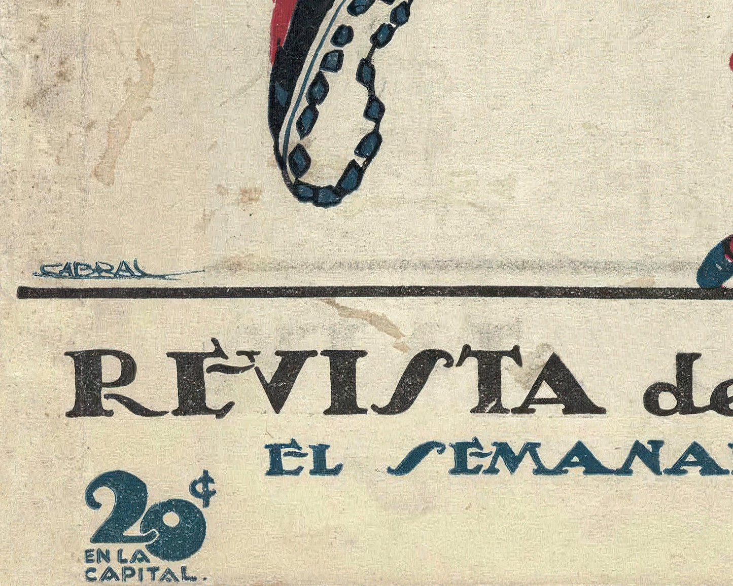 Ernesto García Cabral "Women's Football" (c.1920) Revista de Revistas Cover - Mabon Gallery