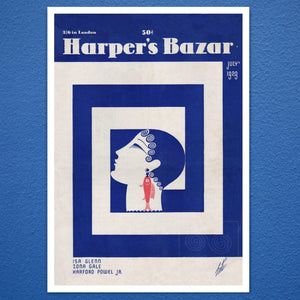 Erté "Harpers Bazar, July 1929" Magazine Cover Artwork - Mabon Gallery