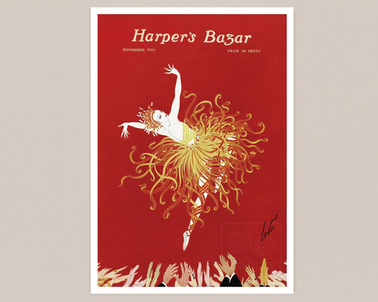 Erté "Harpers Bazar, November 1920" Magazine Cover Artwork - Mabon Gallery