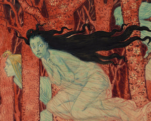 Eugène Grasset "Drei Frauen und drei Wölfe" (c.1892) - Mabon Gallery