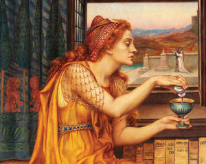 Evelyn De Morgan "The Love Potion" (c.1903) - Mabon Gallery