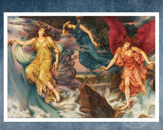 Evelyn De Morgan "The Storm Spirits" (c.1900) - Mabon Gallery