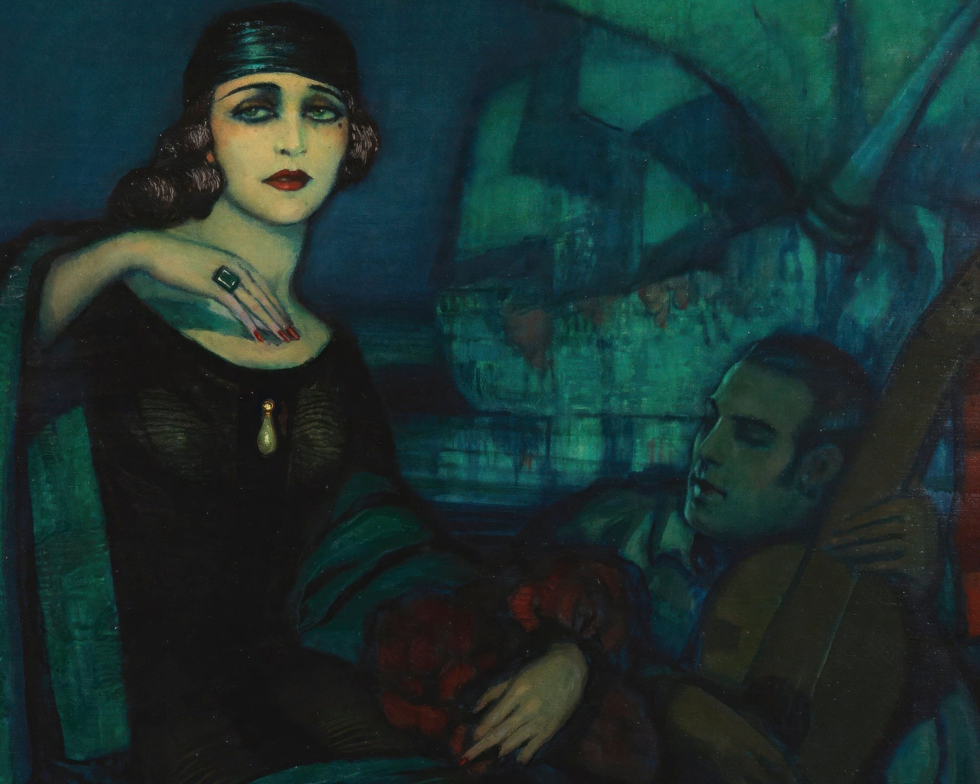 Federico Beltrán Masses "Pola Negri y Rudolph Valentino" (c.1925) - Mabon Gallery