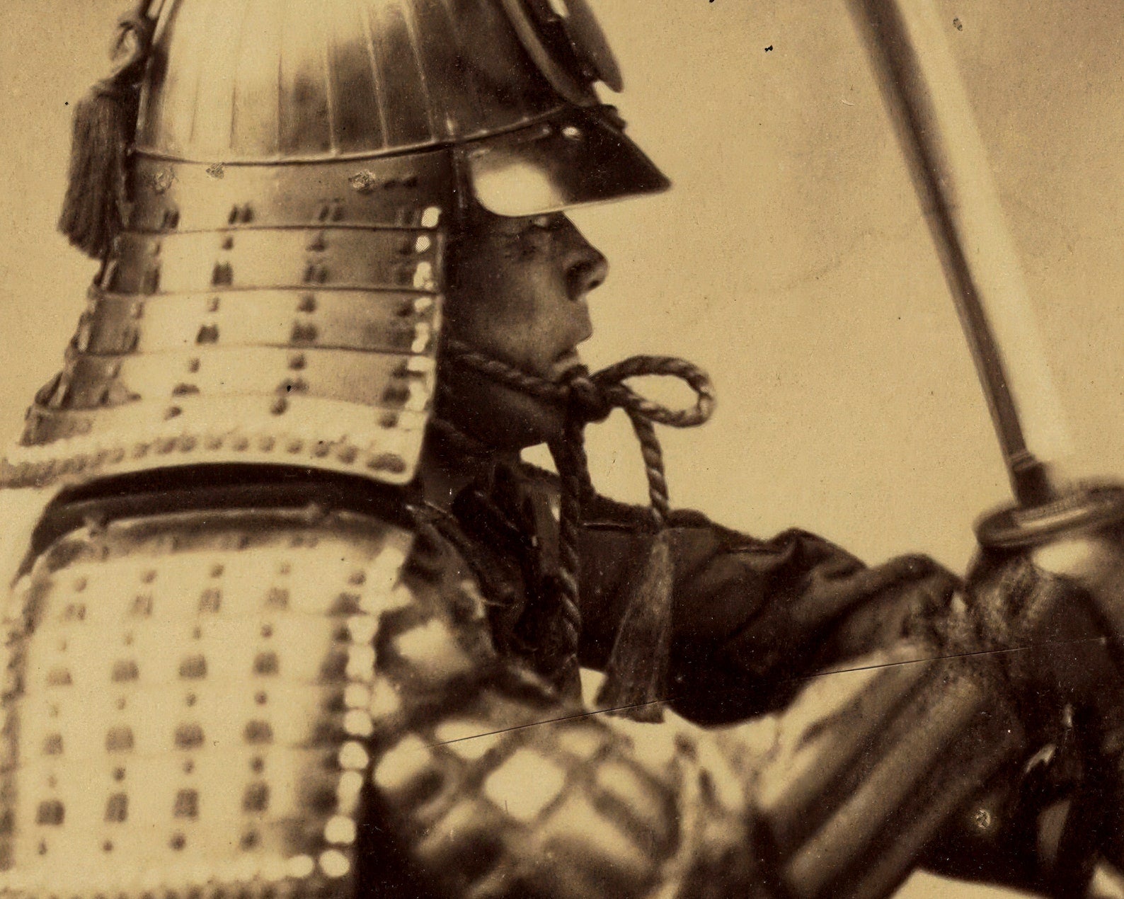 Felice Beato “Samurai with Raised Sword” (c.1863) - Mabon Gallery