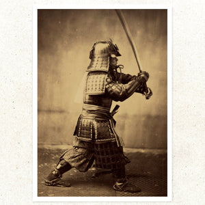 Felice Beato “Samurai with Raised Sword” (c.1863) - Mabon Gallery
