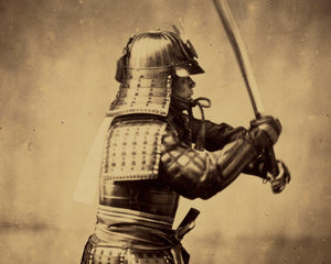 Felice Beato “Samurai with Raised Sword” (c.1863) - Mabon Gallery