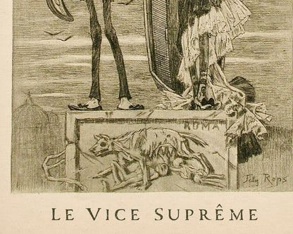 Félicien Rops "Le Vice Suprême" (c.1883) - Mabon Gallery