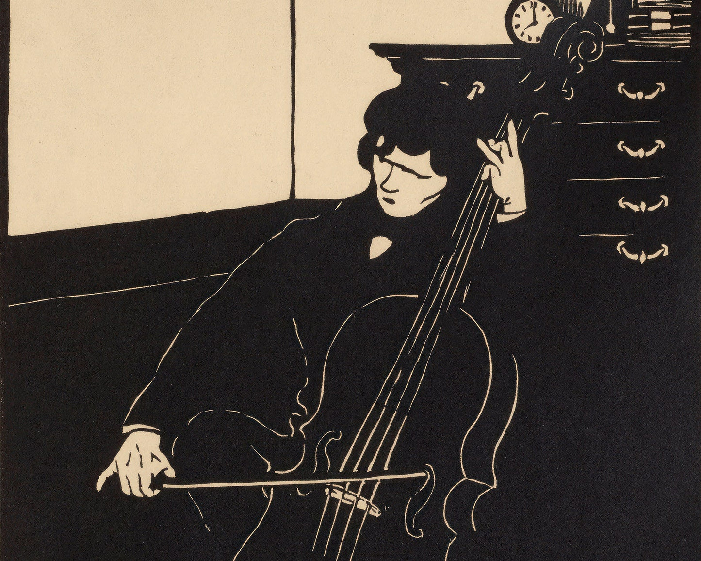 Félix Vallotton "Instruments de Musique: Le Violoncelle" (c.1894) - Mabon Gallery