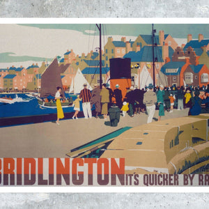 Frank Newbould "Bridlington - It's Quicker By Rail" (c.1935) Vintage Travel Poster - Mabon Gallery