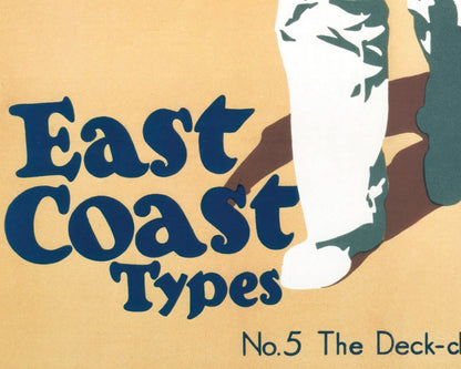Frank Newbould "East Coast Types: No.5 Deck Chair Man” (c.1931) Vintage Travel Poster - Mabon Gallery