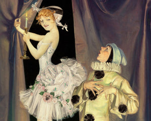 Frank X. Leyendecker "Pierrot & Columbine, June 1915" Vintage Vanity Fair Magazine Cover - Mabon Gallery