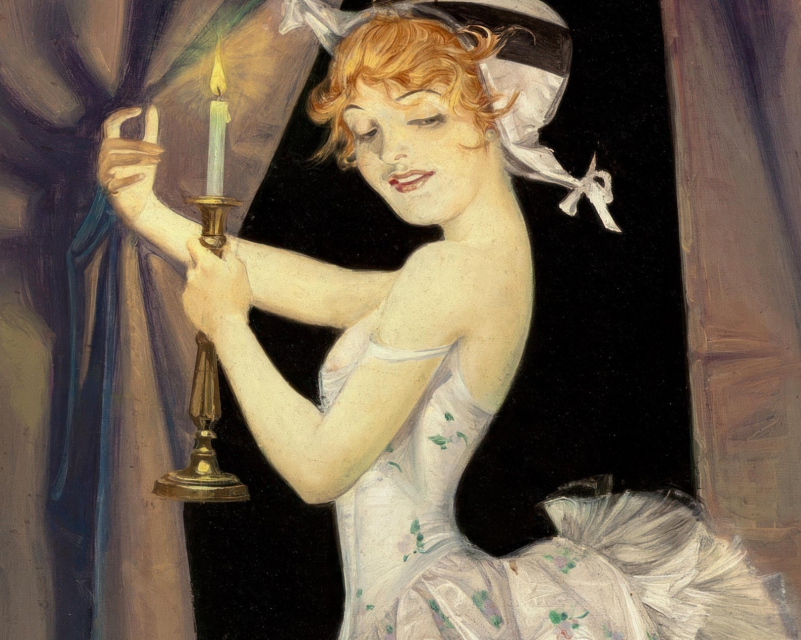 Frank X. Leyendecker "Pierrot & Columbine, June 1915" Vintage Vanity Fair Magazine Cover - Mabon Gallery