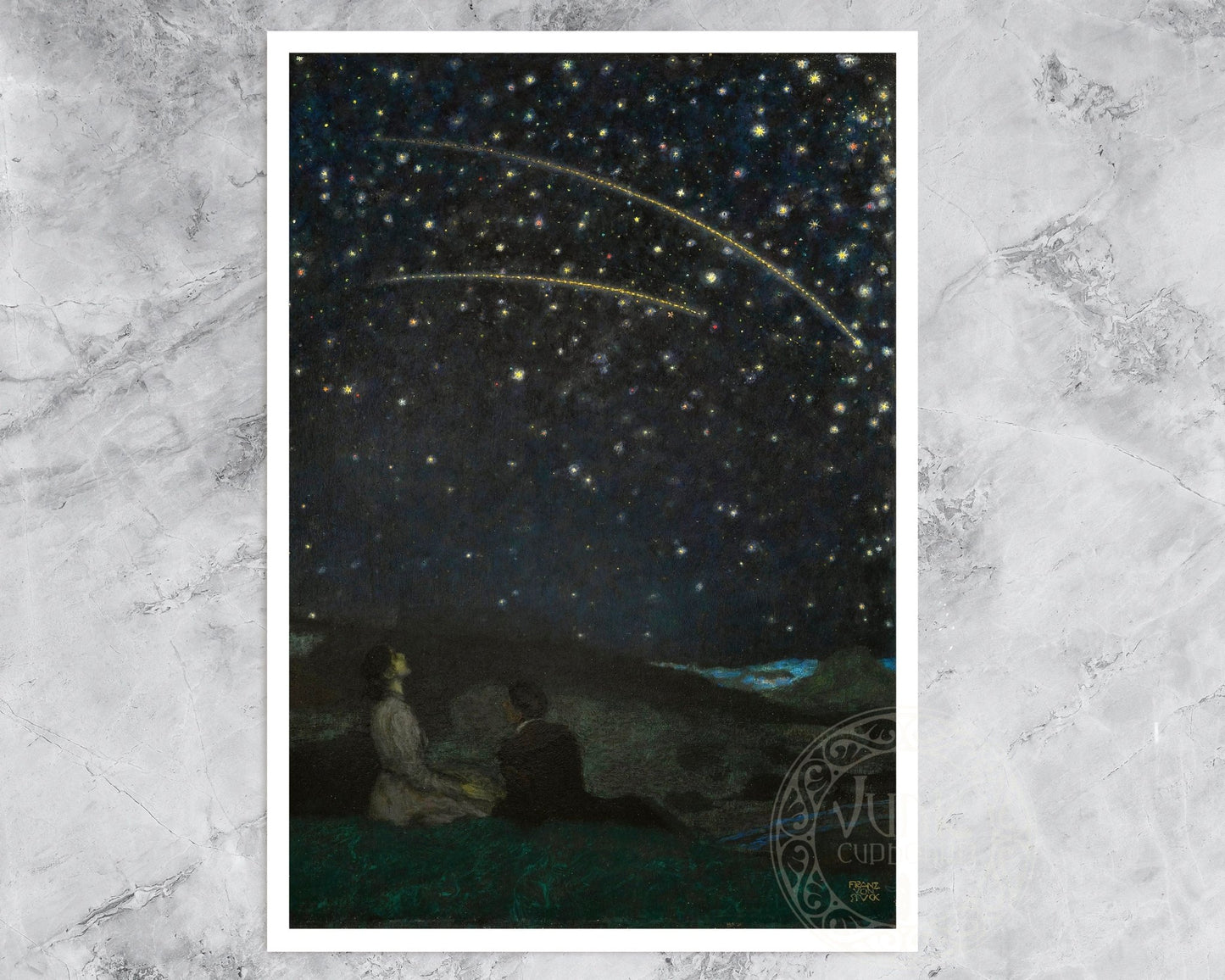 Franz Von Stuck "Shooting Stars / Sternschnuppen - Franz and Mary Stuck" (c.1912) - Mabon Gallery