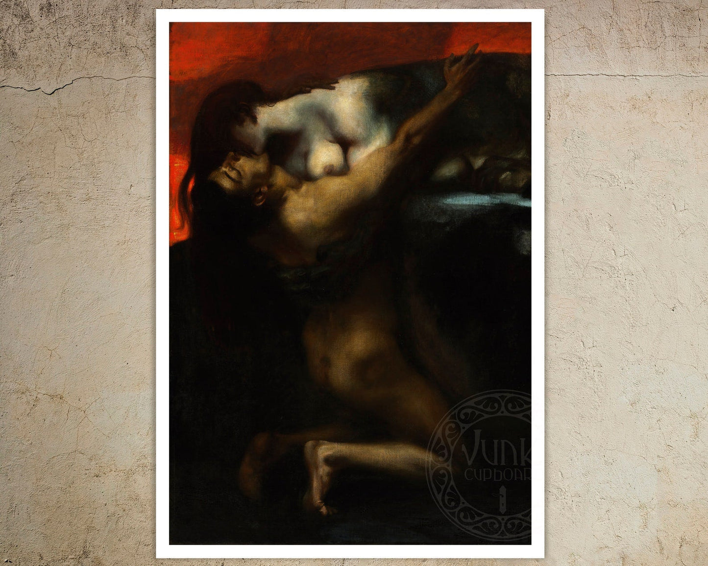Franz Von Stuck "The Kiss of The Sphinx" (c.1895) - Mabon Gallery