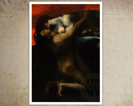 Franz Von Stuck "The Kiss of The Sphinx" (c.1895) - Mabon Gallery
