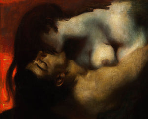 Franz Von Stuck "The Kiss of The Sphinx" (c.1895) - Mabon Gallery