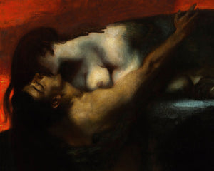 Franz Von Stuck "The Kiss of The Sphinx" (c.1895) - Mabon Gallery